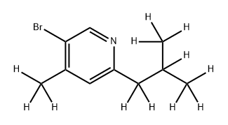 3-Bromo-[4-methyl-6-(iso-butyl)-d12]-pyridine 结构式