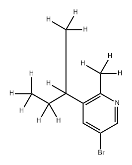 3-Bromo-[6-methyl-5-(sec-butyl)-d12]-pyridine 结构式