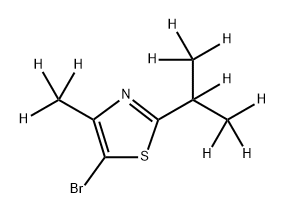 5-Bromo-[4-methyl-2-(i-propyl)-d10]-thiazole 结构式