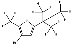 3-Bromo-[2-methyl-5-(tert-butyl)-d12]-thiophene 结构式