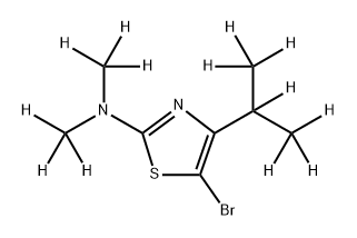 5-Bromo-[4-(iso-propyl)-2-dimethylamino-d13)-thiazole 结构式