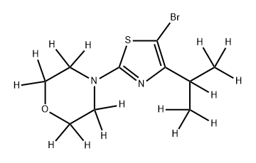 5-Brom-[4-(iso-propyl)-2-morpholino-d15]-thiazole 结构式