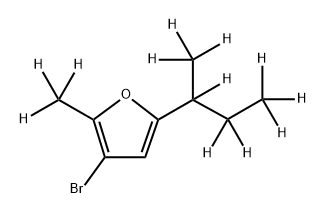 3-Bromo-[2-methyl-5-(sec-butyl)-d12]-furan 结构式