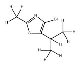 4-Bromo-[2-methyl-5-(iso-propyl)-d10]-thiazole 结构式