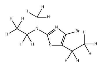 4-Bromo-[(2-diethylamino-5-ethyl)-d13]-thiazole 结构式