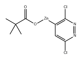 (3,6-Dichloropyridazin-4-yl)zinc pivalate (0.75 mmol/g) 结构式