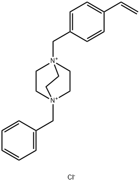 1-[(4-乙烯基苯基)甲基]-4-(苯甲基)-1,4-二氮杂双环[2.2.2]辛烷盐酸盐 结构式