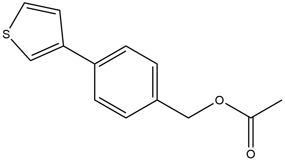 Benzenemethanol, 4-(3-thienyl)-, 1-acetate 结构式