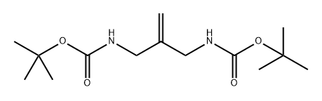 di-tert-butyl (2-methylenepropane-1,3-diyl)dicarbamate 结构式