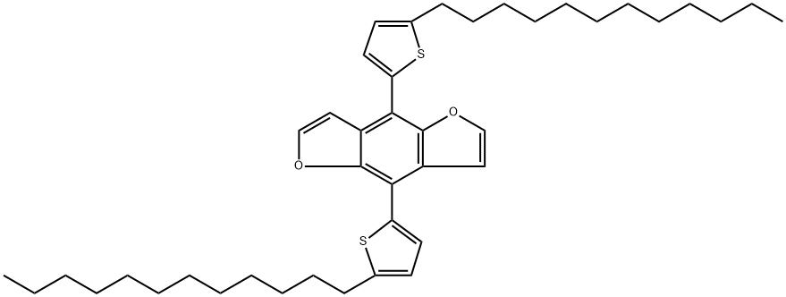 4,8-dis(5-dodecylthiophen-2-yl)benzofuro[5,6-b]furan 结构式