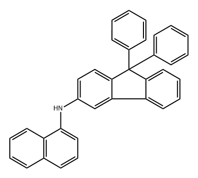 N-1-萘基-9,9-二苯基-9H-芴-3-胺 结构式