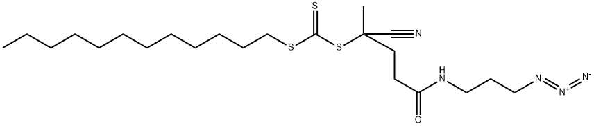 5-((3-叠氮丙基)氨基)-2-氰基-5-氧代戊烷-2-基十二烷基碳三硫酸酯 结构式