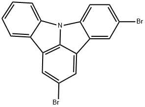 2,5-dibromo-indolo[3,2,1-jk]carbazole 结构式