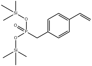(4-乙烯基苯基)甲基] 膦酸双(三甲基硅基)酯 结构式