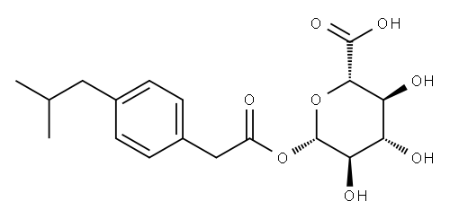 Ibufenac Acyl-β-D-Glucuronide 结构式