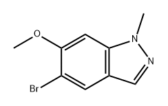 5-溴-6-甲氧基-1-甲基-1H-吲唑 结构式