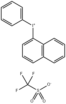 (1-萘基)(苯基]三氟甲磺酸碘98.00% 结构式