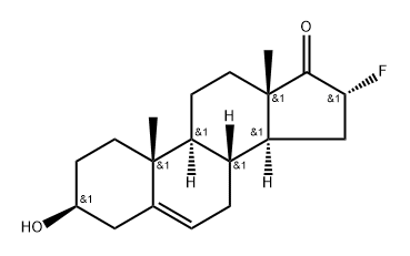5-ANDROSTEN-3BETA-OL-16ALPHA-FLUORO-17-ONE 结构式