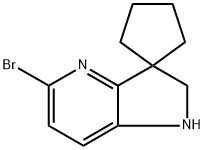 5'-溴-1',2'-二氢螺[环戊烷-1,3'-吡咯并[3,2-B]吡啶 结构式