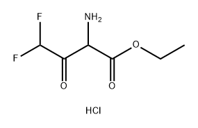 2-氨基-4,4-二氟-3-氧代丁酸乙酯盐酸盐 结构式