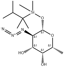 2-叠氮基-2-脱氧-1-O-(甲基二甲基甲硅烷基)-Β-L-吡喃葡萄糖 结构式