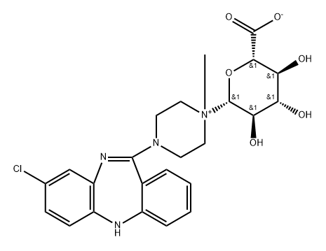 clozapine N-glucuronide 结构式