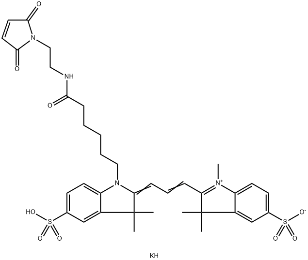 磺酸基-Cy3马来酰亚胺 结构式