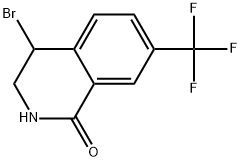 4-Bromo-3,4-dihydro-7-(trifluoromethyl)-1(2H)-isoquinolinone 结构式