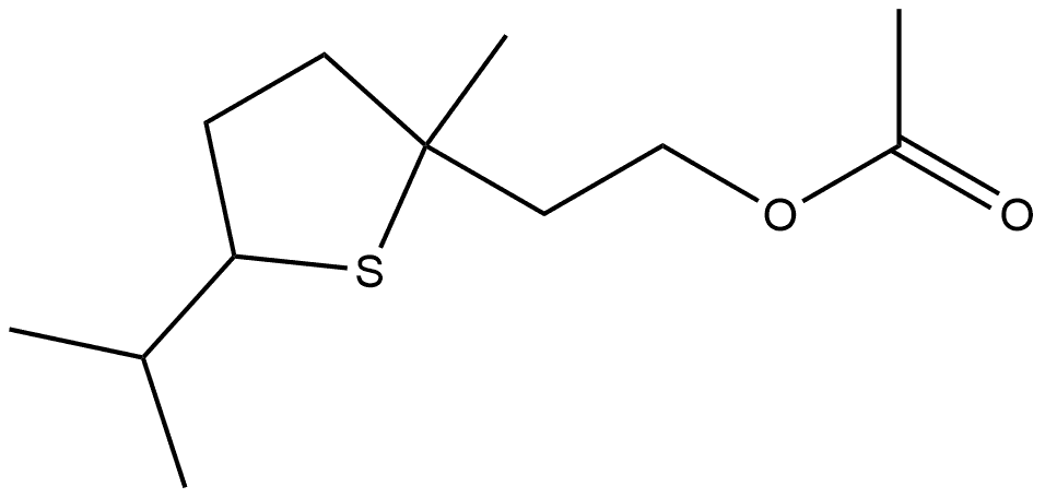 2-Thiopheneethanol, tetrahydro-2-methyl-5-(1-methylethyl)-, 2-acetate 结构式