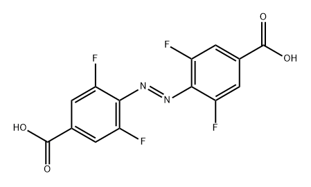 (E)-4,4'-(二氮烯-1,2-二基)双(3,5-二氟苯甲酸) 结构式