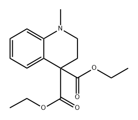 diethyl 1-methyl-2,3-dihydroquinoline-4,4(1H)-dicarboxylate 结构式