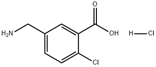 5-(氨基甲基)-2-氯苯甲酸盐酸盐 结构式
