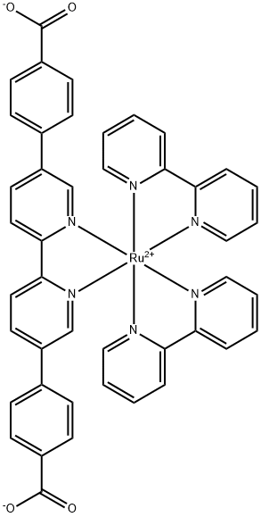 双(2,2'-二吡啶基)(5,5'-二-P-苯甲酸-[2,2']联吡啶基)二氯化钌 结构式