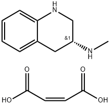 (R)-N-甲基-1,2,3,4-四氢喹啉-3-胺马来酸盐 结构式