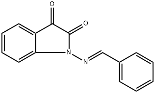 (E)-1-(亚苄基氨基)吲哚-2,3-二酮 结构式