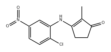 3-((2-chloro-5-nitrophenyl)amino)-2-methylcyclopent-2-en-1-one 结构式