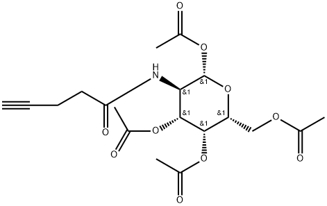 1,3,4,6-四-O-乙酰基-2-[(1-戊炔酰基)氨基]-2-脱氧-D-葡萄糖 结构式