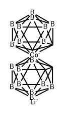 Cobaltate(1-), bis[(7,8,9,10,11-η)-undecahydro-7,8-dicarbaundecaborato(2-)]-, lithium (9CI) 结构式