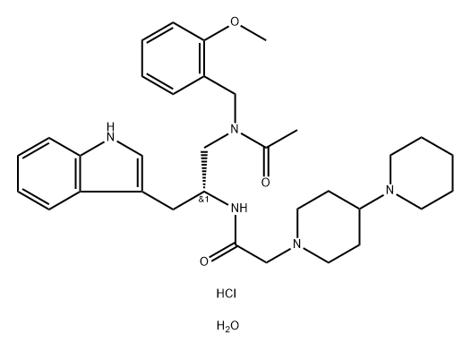 Lanepitant dihydrochloride trihydrate 结构式