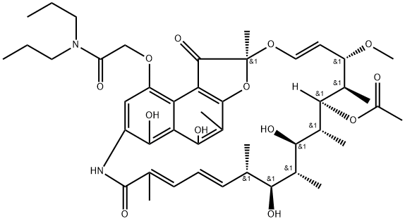 4-O-[2-(Dipropylamino)-2-oxoethyl]rifamycin 结构式