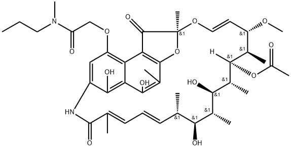 4-O-[2-(Methylpropylamino)-2-oxoethyl]rifamycin 结构式