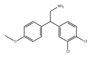 Benzeneethanamine, 3,4-dichloro-β-(4-methoxyphenyl)- 结构式