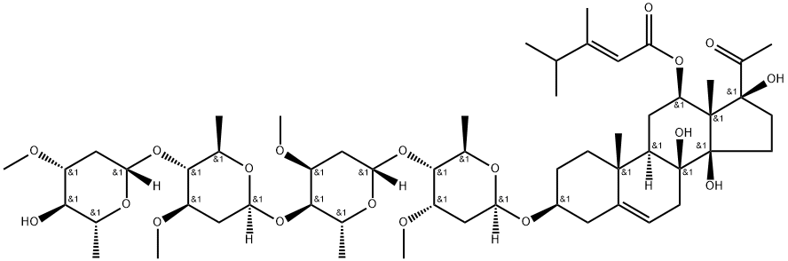 Otophylloside B 4'''-O-beta-D-oleandropyranoside 结构式