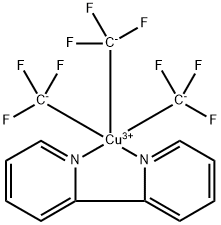 联吡啶三(三氟甲基)铜 结构式