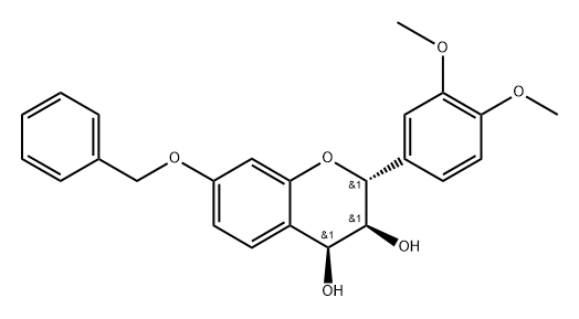 trans-2,3,cis-3,4-7-(Benzyloxy)-3',4'-dimethoxy-3,4-flavandiol 结构式