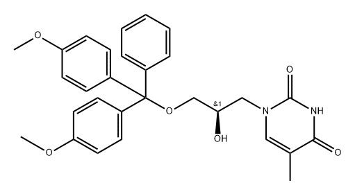 (R)-DMT-glycidol-thymine 结构式