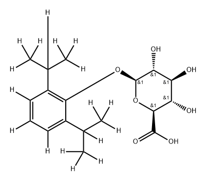 丙泊酚-D17Β-D-葡糖醛酸 结构式