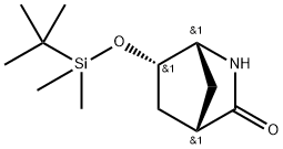 (1R,4S,6S)-6-(叔丁基二甲基硅氧基)-2-氮杂双环[2.2.1]庚烷-3-酮 结构式