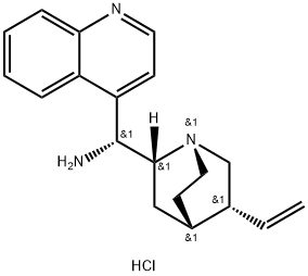 (9R)-6'-奎宁-9-胺三盐酸盐 结构式