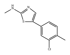 5-(3-Chloro-4-methylphenyl)-N-methylthiazol-2-amine 结构式